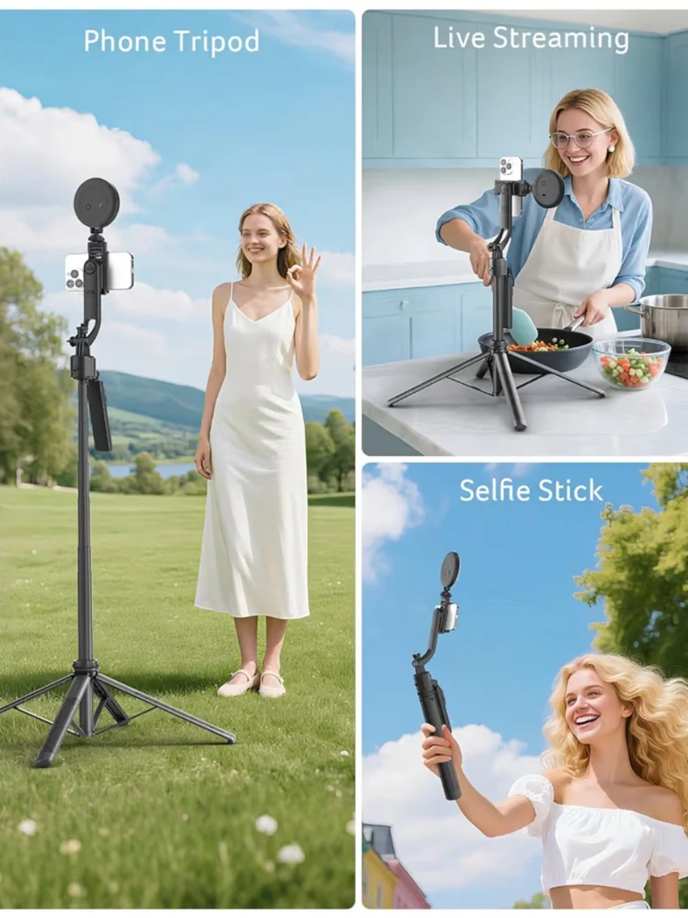 NEW - Acer Gadget Auto Face Tracking Tripod for iPhone/Android/Camera with light